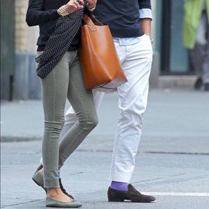 Emilio Pucci Grey Green Olive Moto Zipper Pants